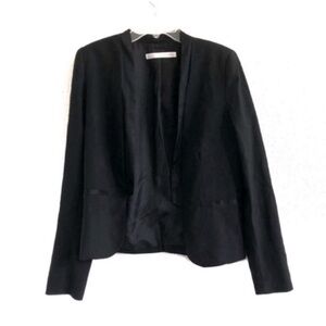 Ulla Johnson Black Open Front Lightweight Blazer Wool Silk